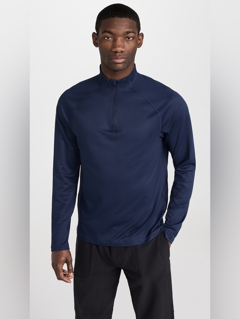 RHONE Men’s Session 1/4 Zip Sweatshirt Navy Pullover Lightweight Half Zip